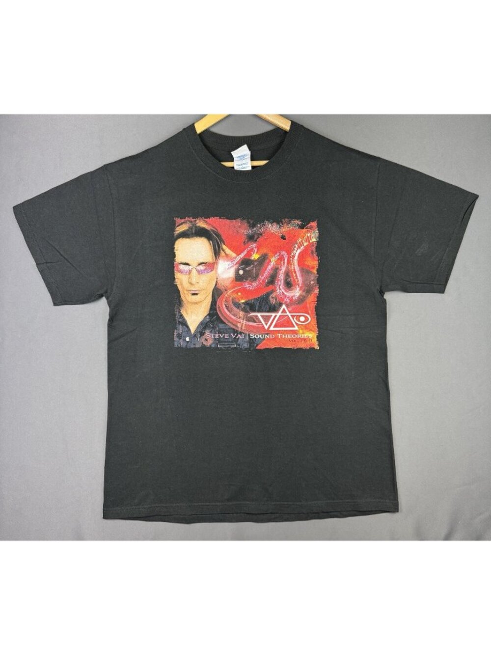 Vintage Y2K Steve Vai Sound Theories Black Large Shirt Tour Concert Promo